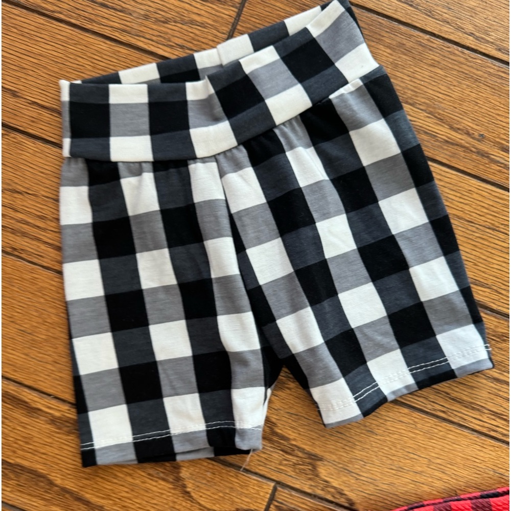 Small Shop Checkered Biker Shorts